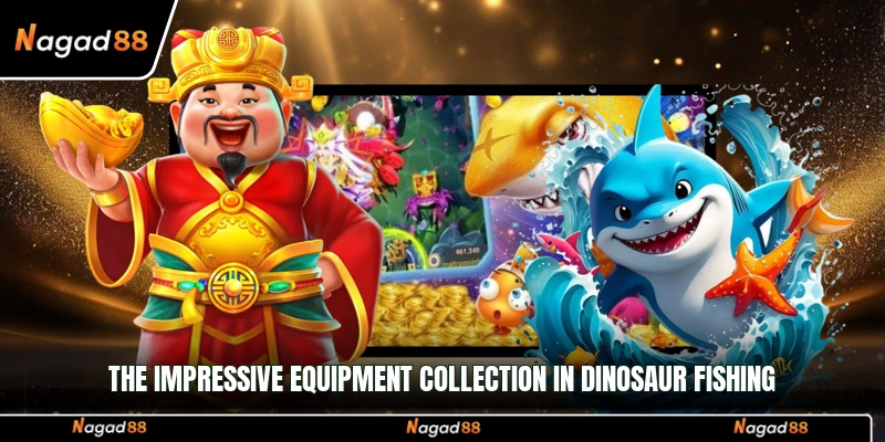 The impressive equipment collection in Dinosaur fishing